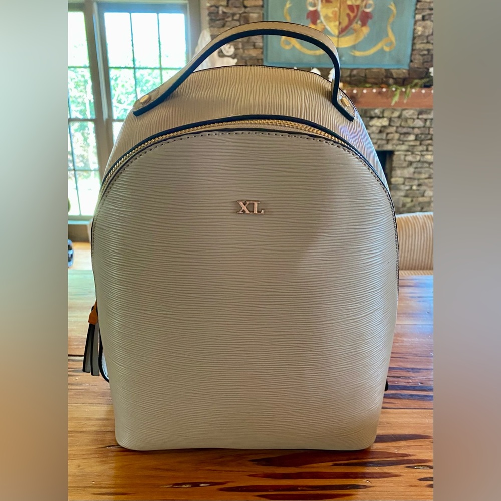 XL faux leather mini backpack